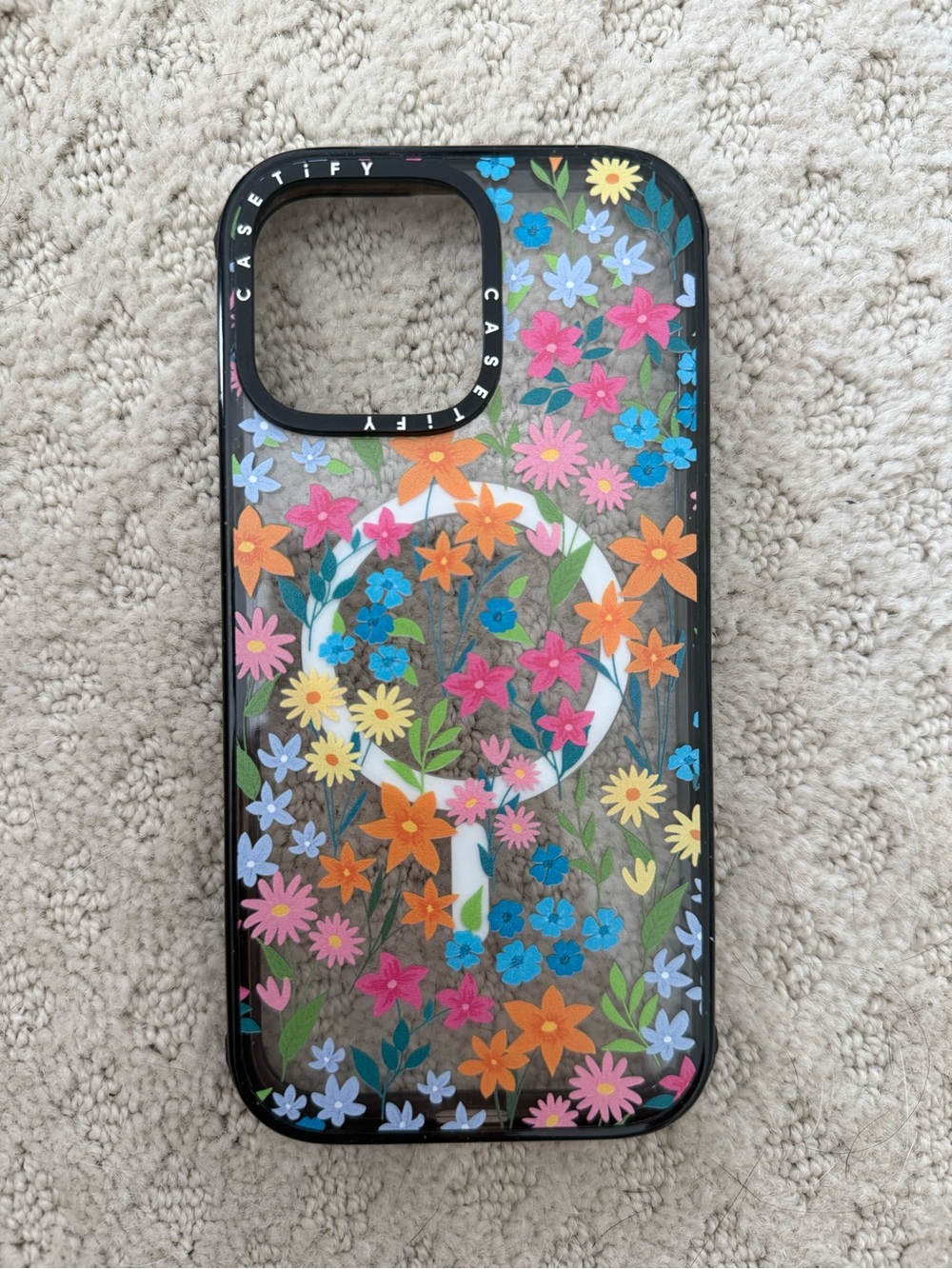 Casetify Floral Clear iPhone Case with Multicolor Flowers- iPhone 16 Pro Max